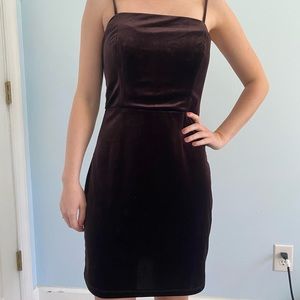 Crystal Sky Plum velvet mini dress